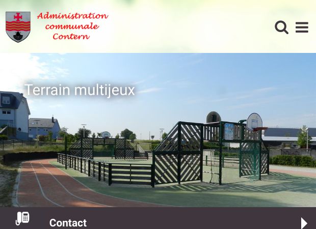 Screenshot: Homepage Gemeinde Contern 
