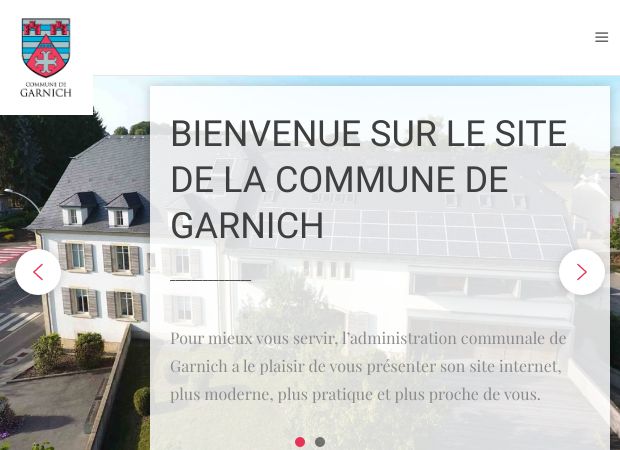 Screenshot: Homepage Gemeinde Garnich 