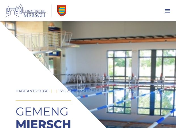 Screenshot: Homepage Gemeinde Mersch 